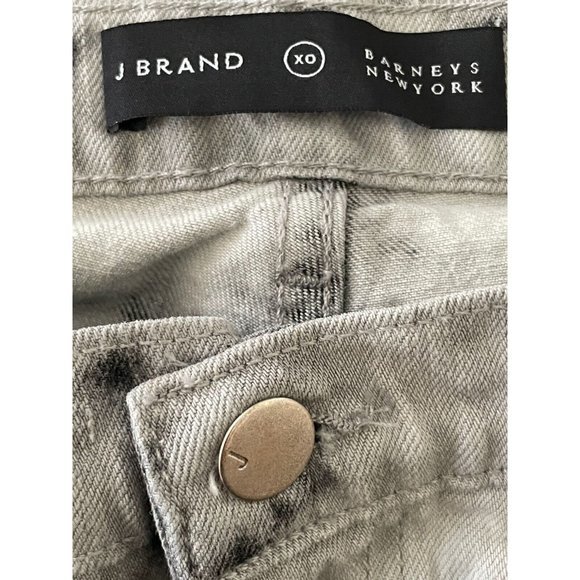 J Brand Aubrey Ankle Jeans Dark Sonic Women's Size 28 Black White Acid Wash Crop - Picture 8 of 12